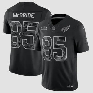 Arizona Cardinals #85 Trey McBride Black 2026 F.U.S.E. Salute to Service Limited Jersey