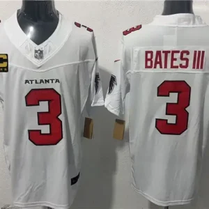 Atlanta Falcons #3 Jessie Bates III White 2026 F.U.S.E. 4-Star C Patch Vapor Untouchable Limited Jersey