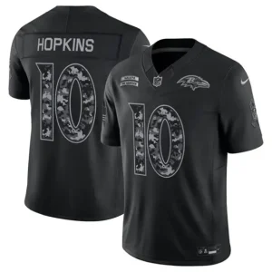 Baltimore Ravens #10 DeAndre Hopkins Black F.U.S.E. 2026 Salute to Service Limited Jersey