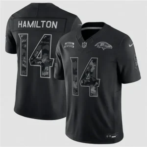 Baltimore Ravens #14 Kyle Hamilton Black F.U.S.E. 2026 Salute to Service Limited Jersey