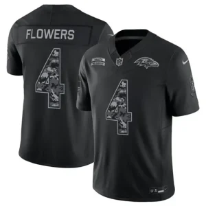 Baltimore Ravens #4 Zay Flowers Black F.U.S.E. 2026 Salute to Service Limited Jersey