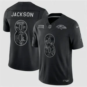 Baltimore Ravens #8 Lamar Jackson Black F.U.S.E. 2026 Salute to Service Limited Jersey