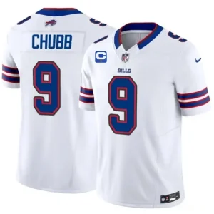 Buffalo Bills #9 Bradley Chubb White 2026 F.U.S.E. 1-Star C Patch Vapor Untouchable Limited Jersey