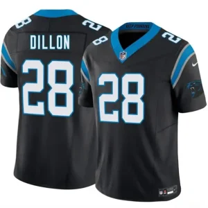 Carolina Panthers #28 A.J. Dillon Black 2026 F.U.S.E. Vapor Limited Jersey