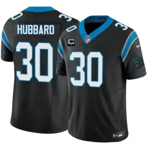 Carolina Panthers #30 Chuba Hubbard Black 2026 F.U.S.E. 1-Star C Patch Vapor Limited Jersey