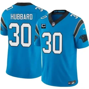 Carolina Panthers #30 Chuba Hubbard Blue 2026 F.U.S.E. 1-Star C Patch Vapor Limited Jersey