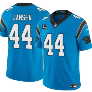 Carolina Panthers #44 J. J. Jansen Blue 2026 F.U.S.E. 4-Star C Patch Vapor Limited Jersey