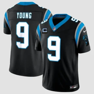 Carolina Panthers #9 Bryce Young Black 2026 F.U.S.E. 4-Star C Patch Vapor Limited Jersey
