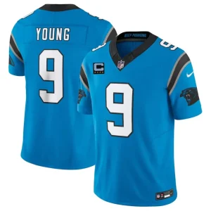Carolina Panthers #9 Bryce Young Blue 2026 F.U.S.E. 4-Star C Patch Vapor Limited Jersey