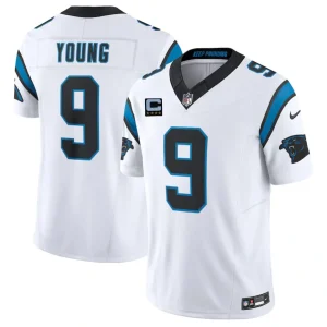 Carolina Panthers #9 Bryce Young White 2026 F.U.S.E. 4-Star C Patch Vapor Limited Jersey