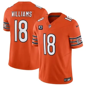 Chicago Bears #18 Caleb Williams Orange 2026 F.U.S.E. With 3-star C Patch Vapor Untouchable Limited Jersey