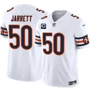 Chicago Bears #50 Grady Jarrett White 2026 F.U.S.E. 2-Star C Patch Vapor Untouchable Limited Jersey