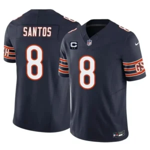 Chicago Bears #8 Cairo Santos Navy 2026 F.U.S.E. 2-Star C Patch Vapor Untouchable Limited Jersey