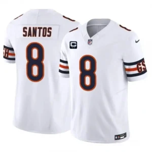 Chicago Bears #8 Cairo Santos White 2026 F.U.S.E. 2-Star C Patch Vapor Untouchable Limited Jersey