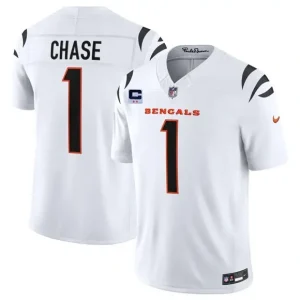 Cincinnati Bengals #1 Ja'Marr Chase White 2026 F.U.S.E. 2-Star C Patch Vapor Untouchable Limited Jersey