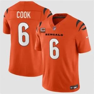 Cincinnati Bengals #6 Bryan Cook Orange 2026 F.U.S.E. 1-Star C Patch Vapor Untouchable Limited Jersey