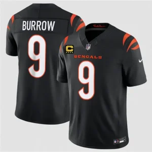 Cincinnati Bengals #9 Joe Burrow Black 2026 F.U.S.E. 4-Star C Patch Vapor Untouchable Limited Jersey