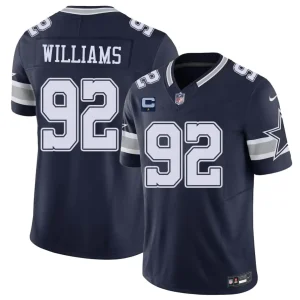 Dallas Cowboys #92 Quinnen Williams Navy 2026 With 1-Star C Patch F.U.S.E. Vapor Untouchable Limited Jersey