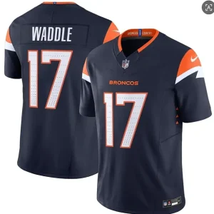 Denver Broncos #17 Jaylen Waddle Navy 2026 F.U.S.E. Vapor Limited Jersey