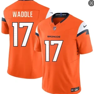 Denver Broncos #17 Jaylen Waddle Orange 2026 F.U.S.E. Vapor Limited Jersey