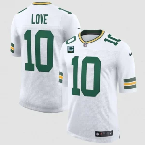 Green Bay Packers #10 Jordan Love White 2026 With 2-Star C Patch Vapor Untouchable Limited Jersey