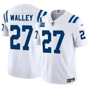 Indianapolis Colts #27 Justin Walley White 2026 F.U.S.E. 1-Star C Patch Vapor Limited Jersey