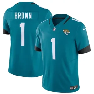 Jacksonville Jaguars #1 Montaric Brown Teal 2026 F.U.S.E. Vapor Untouchable Limited Jersey