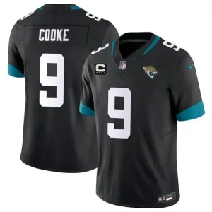 Jacksonville Jaguars #9 Logan Cooke Black 2026 F.U.S.E. 4-Star C Patch Vapor Limited Jersey