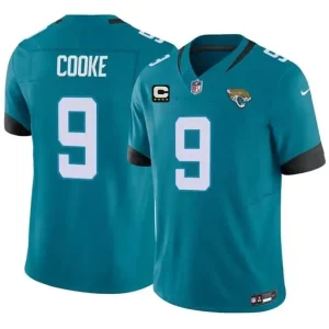 Jacksonville Jaguars #9 Logan Cooke Teal 2026 F.U.S.E. 4-Star C Patch Vapor Limited Jersey