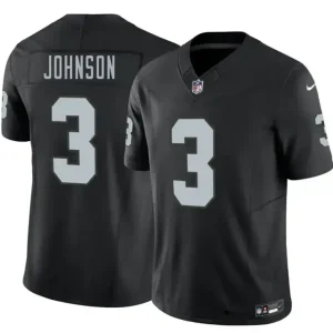 Las Vegas Raiders #3 Taron Johnson Black 2026 F.U.S.E. Vapor Untouchable Limited Jersey