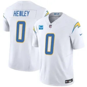 Los Angeles Chargers #0 Daiyan Henley White 2026 F.U.S.E. 2-Star C Patch Vapor Limited Jersey