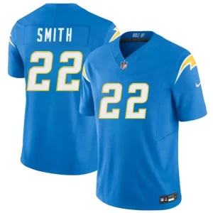 Los Angeles Chargers #22 Genesis Smith Blue 2026 F.U.S.E. Vapor Limited Jersey