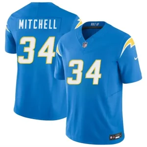 Los Angeles Chargers #34 Keaton Mitchell Blue 2026 F.U.S.E. Vapor Limited Jersey