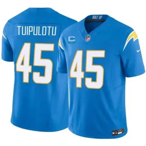 Los Angeles Chargers #45 Tuli Tuipulotu Blue 2026 F.U.S.E. 1-Star C Patch Vapor Limited Jersey