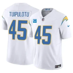 Los Angeles Chargers #45 Tuli Tuipulotu White 2026 F.U.S.E. 1-Star C Patch Vapor Limited Jersey