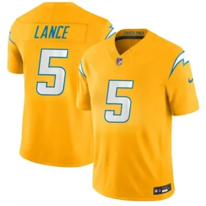 Los Angeles Chargers #5 Trey Lance Gold 2026 F.U.S.E. Alternate Vapor Limited Jersey