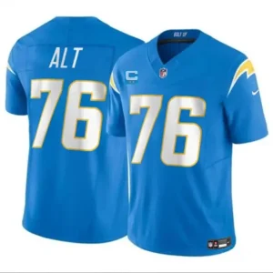 Los Angeles Chargers #76 Joe Alt Blue 2026 F.U.S.E. 2-Star C Patch Vapor Limited Jersey