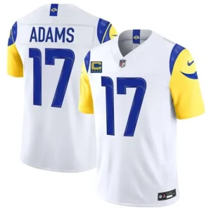 Los Angeles Rams #17 Davante Adams White 2026 F.U.S.E. 4-Star C Patch Vapor Limited Jersey