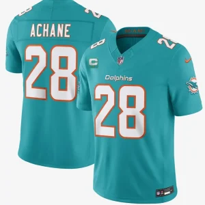 Miami Dolphins #28 De'Von Achane Aqua 2026 F.U.S.E. 1-Star C Patch Vapor Limited Jersey